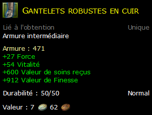 Gantelets robustes en cuir