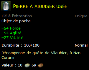 Pierre à aiguiser usée