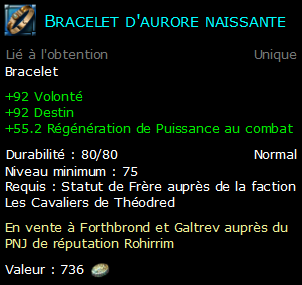 Bracelet d'aurore naissante