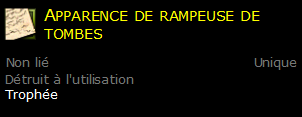 Apparence de rampeuse de tombes