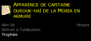 Apparence de capitaine ourouk-haï de la Moria en armure