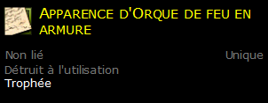 Apparence d'Orque de feu en armure