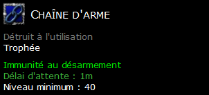 Chaîne d'arme