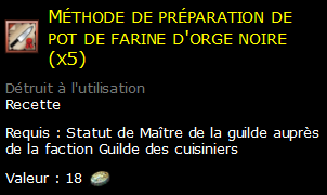 Méthode de préparation de pot de farine d'orge noire (x5)