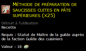 Méthode de préparation de saucisses cuites en pâte supérieures (x25)