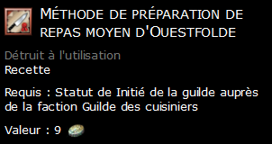 Méthode de préparation de repas moyen d'Ouestfolde