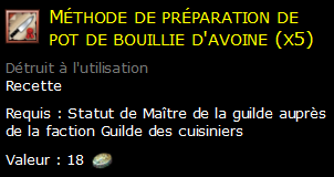 Méthode de préparation de pot de bouillie d'avoine (x5)