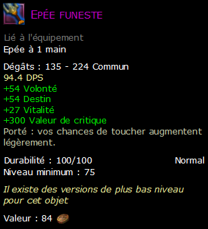 Epée funeste