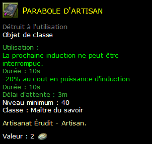 Parabole d'artisan