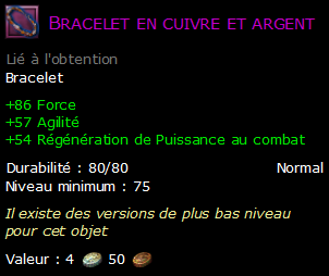 Bracelet en cuivre et argent