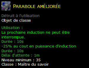 Parabole améliorée