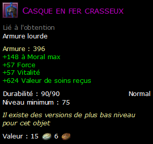 Casque en fer crasseux