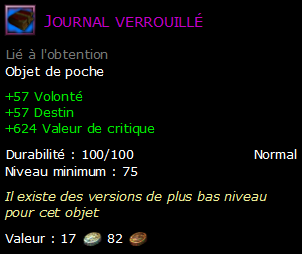 Journal verrouillé