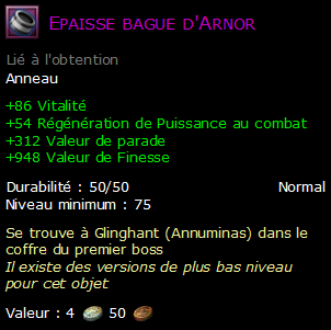 Epaisse bague d'Arnor