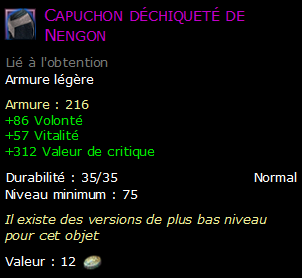 Capuchon déchiqueté de Nengon