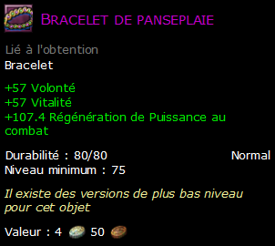 Bracelet de panseplaie