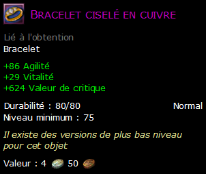 Bracelet ciselé en cuivre