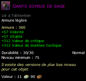 Gants soyeux de sage