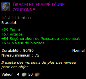 Bracelet frappé d'une couronne