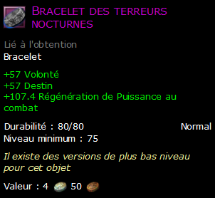 Bracelet des terreurs nocturnes