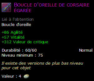 Boucle d'oreille de corsaire égarée