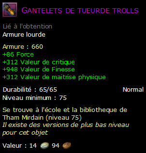 Gantelets de tueurde trolls