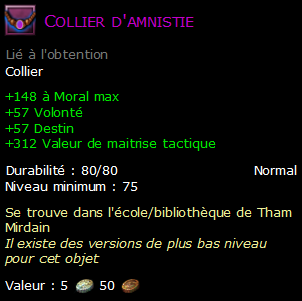 Collier d'amnistie