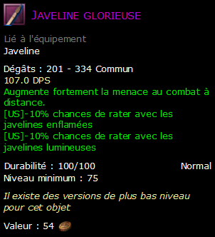 Javeline glorieuse