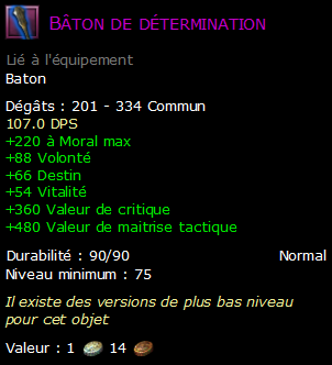 Bâton de détermination