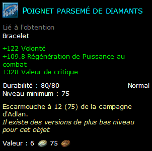 Poignet parsemé de diamants