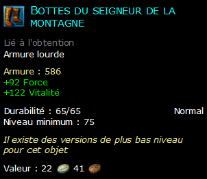 Bottes du seigneur de la montagne