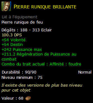 Pierre runique brillante