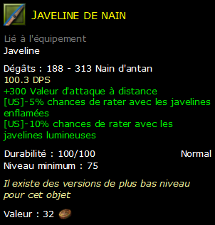 Javeline de nain