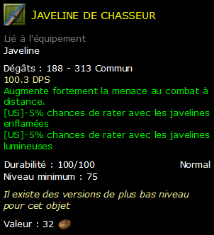 Javeline de chasseur