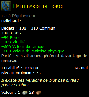 Hallebarde de force