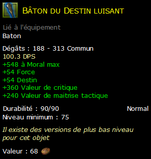 Bâton du Destin luisant