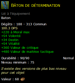 Bâton de détermination