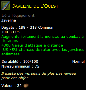 Javeline de l'Ouest