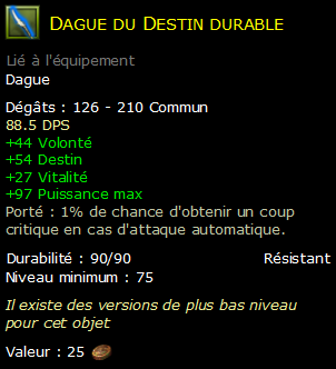 Dague du Destin durable