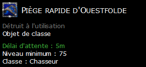 Piège rapide d'Ouestfolde