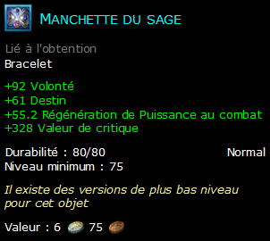 Manchette du sage