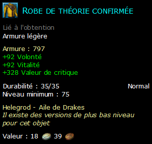 Robe de théorie confirmée