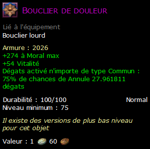 Bouclier de douleur