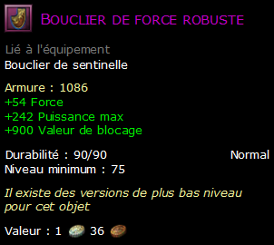 Bouclier de force robuste