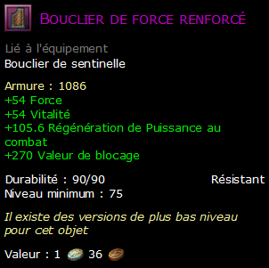 Bouclier de force renforcé