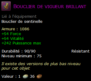 Bouclier de vigueur brillant