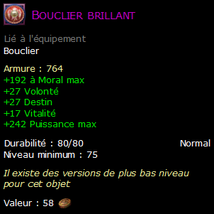 Bouclier brillant