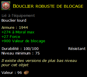 Bouclier robuste de blocage