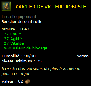 Bouclier de vigueur robuste