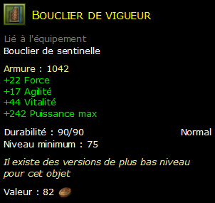 Bouclier de vigueur